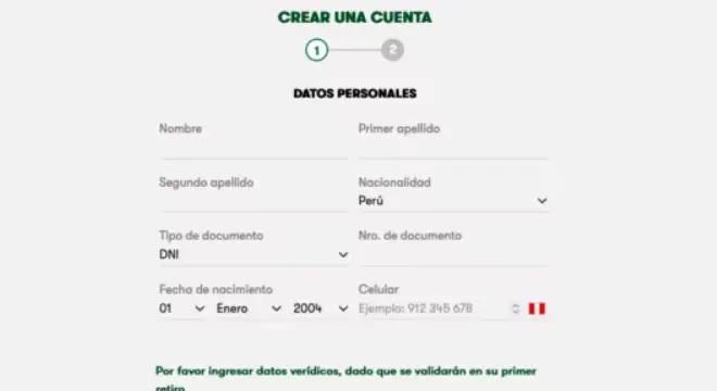 Olimpo Bet registration